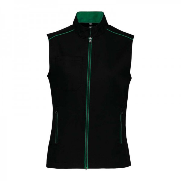 LADIES' DAYTODAY GILET XL Black/Kelly Green