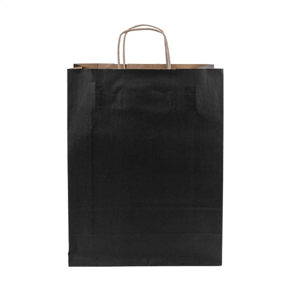 Papbag M pungă de hârtie pentru cadouri, medie  negru