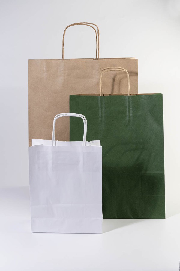 Papbag M pungă de hârtie pentru cadouri, medie  verde