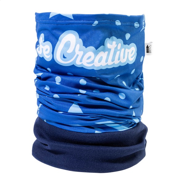 CreaScarf Winter eșarfă multifuncțională, personalizată, din RPET  albastru