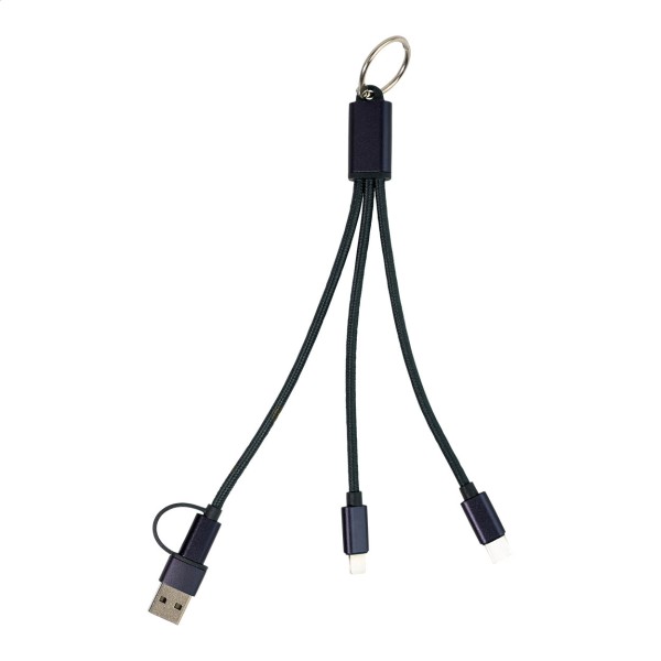 Rafob breloc cu cablu de încărcare USB  albastru închis