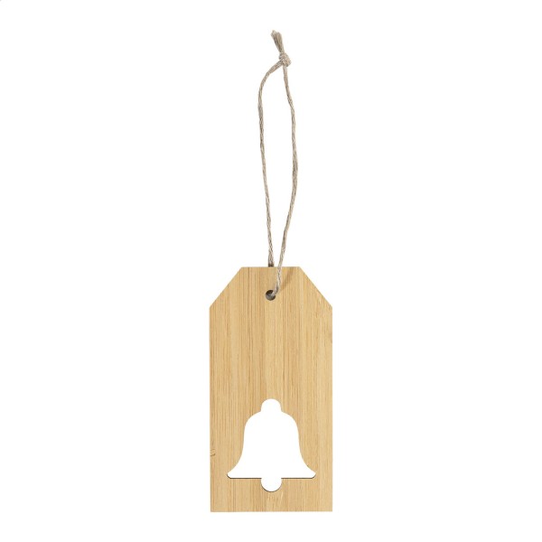BamTag etichetă cadou, din bambus, clopotel  natural